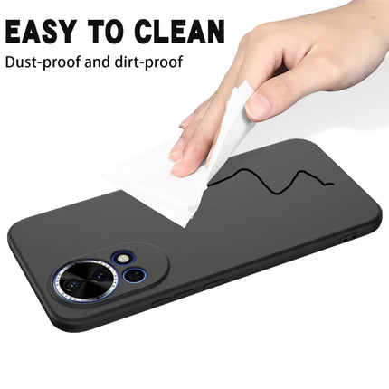 For Huawei nova 13 5G Case Liquid Silicone Phone Back Cover with Hand Strap