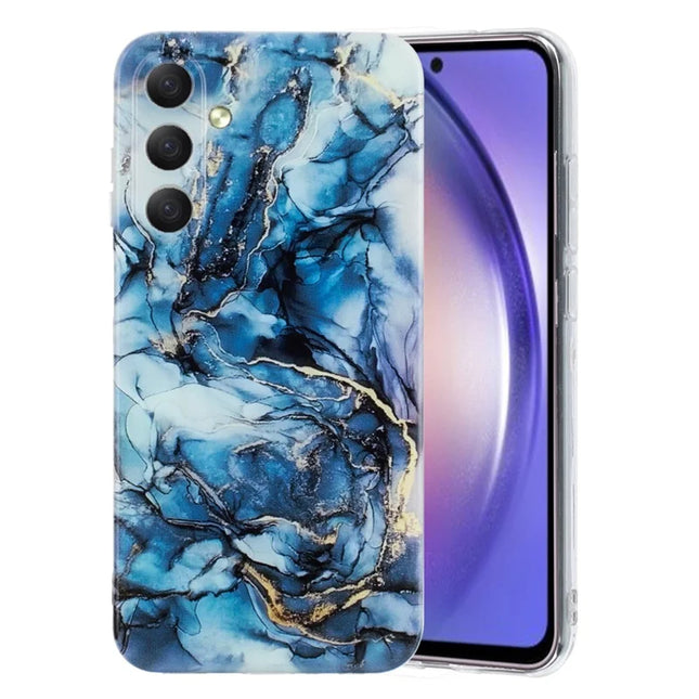 For Samsung Galaxy A26 5G Case Flexible TPU Marble Pattern Phone Cover - Grey