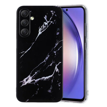 For Samsung Galaxy A26 5G Case Flexible TPU Marble Pattern Phone Cover - Black