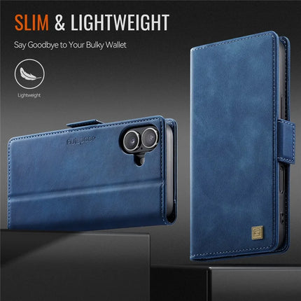For iPhone 16 Plus Case AUTSPACE A11 RFID Blocking Retro Leather Cell Phone Wallet Cover