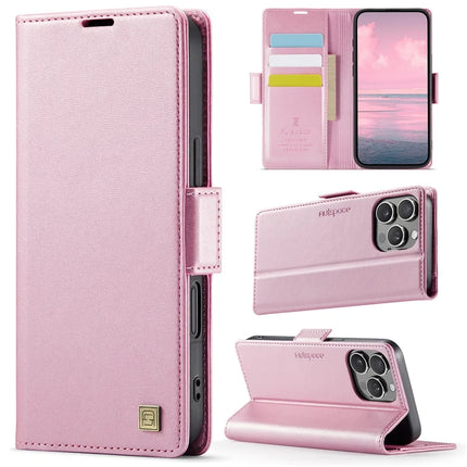 For iPhone 16 Pro Max Case AUTSPACE A11 RFID Blocking Retro Leather Cell Phone Wallet Cover