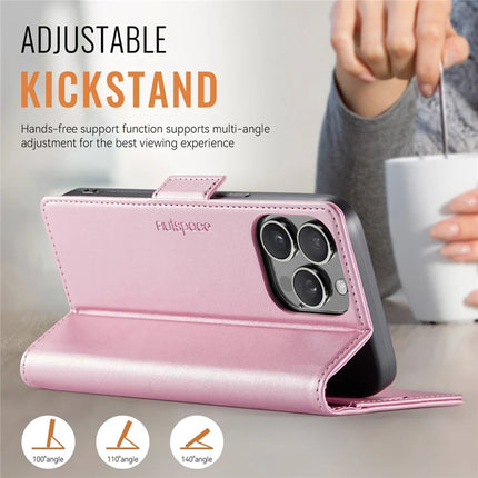 For iPhone 16 Pro Max Case AUTSPACE A11 RFID Blocking Retro Leather Cell Phone Wallet Cover