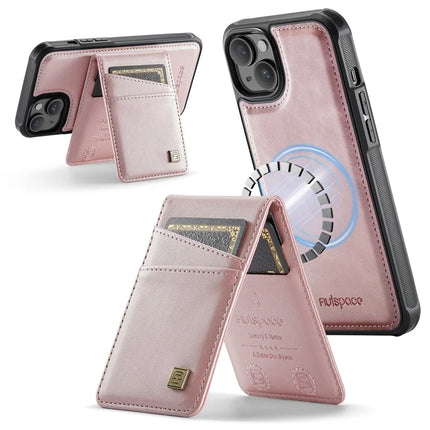 For iPhone 13 6.1 inch Case AUTSPACE A12 Leather Phone Case with Detachable Card Bag
