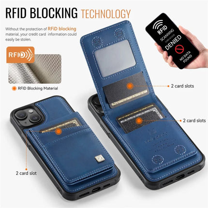 For iPhone 13 6.1 inch Case AUTSPACE A12 Leather Phone Case with Detachable Card Bag