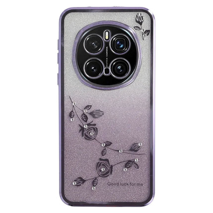 KADEM For Honor Magic7 Pro 5G Case Flower TPU Flexible Gradient Phone Cover - Purple