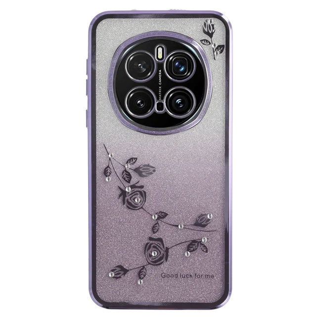 KADEM For Honor Magic7 Pro 5G Case Flower TPU Flexible Gradient Phone Cover - Purple