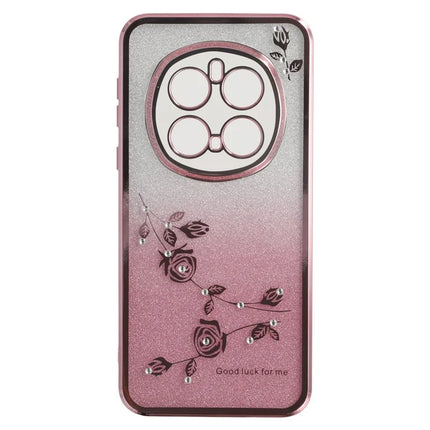 KADEM For Honor Magic7 Pro 5G Case Ring Kickstand TPU Flowers Phone Cover Gradient Glitter