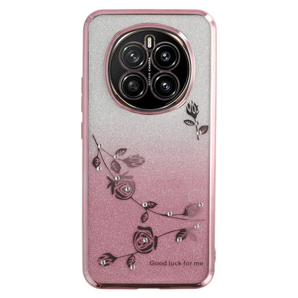 KADEM For Honor Magic7 5G Case Flower TPU Flexible Gradient Phone Cover - Rose Gold