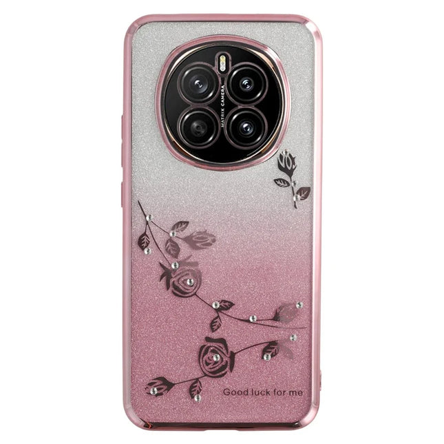KADEM For Honor Magic7 5G Case Flower TPU Flexible Gradient Phone Cover - Rose Gold