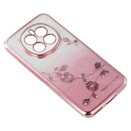 KADEM For Honor Magic7 5G Case Ring Kickstand TPU Flowers Phone Cover Gradient Glitter