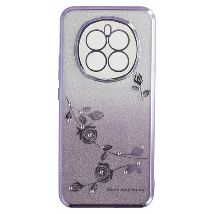 KADEM For Honor Magic7 5G Case Ring Kickstand TPU Flowers Phone Cover Gradient Glitter