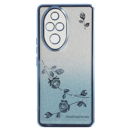 KADEM For Honor 200 Pro 5G Case Ring Kickstand TPU Flowers Phone Cover Gradient Glitter
