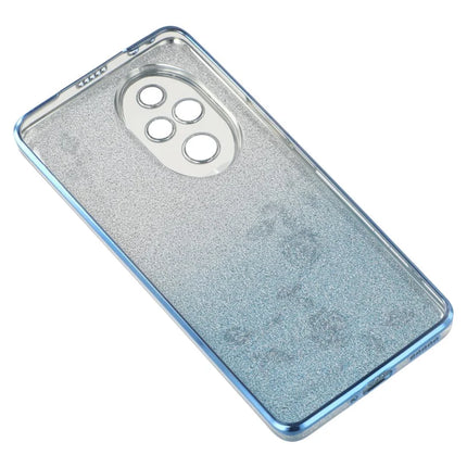 KADEM For Honor 200 Pro 5G Case Ring Kickstand TPU Flowers Phone Cover Gradient Glitter