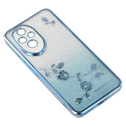 KADEM For Honor 200 5G Case Flower Pattern TPU Gradient Phone Cover with Lanyards