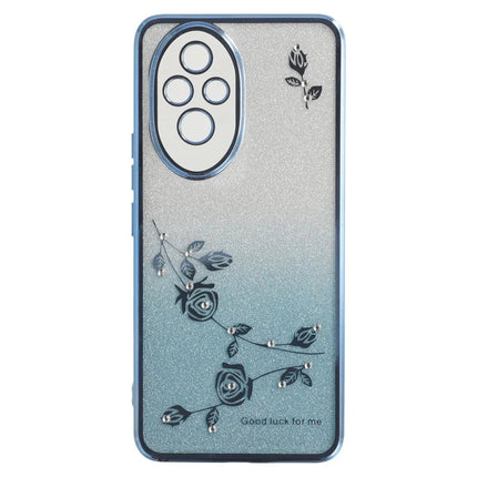 KADEM For Honor 200 5G Case Ring Kickstand TPU Flowers Phone Cover Gradient Glitter