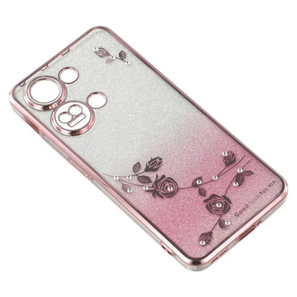 KADEM For OnePlus Ace 2V / Nord 3 5G Case Flower Pattern TPU Gradient Phone Cover with Lanyards