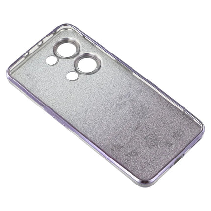 KADEM For OnePlus Ace 2V / Nord 3 5G Case Ring Kickstand TPU Flowers Phone Cover Gradient Glitter