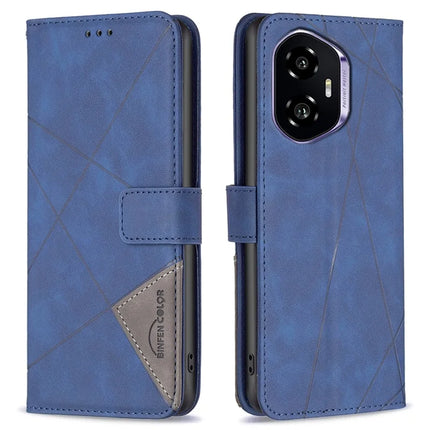 BINFEN COLOR BF05 For Honor 300 Case Leather Phone Cover Wallet Stand - Blue