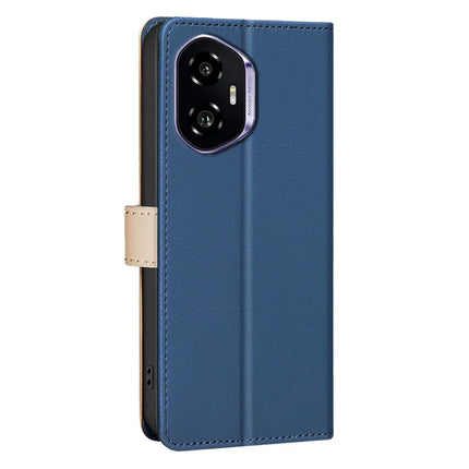 BINFEN COLOR BF33 for Honor 300 Leather Case Splicing Color RFID Blocking