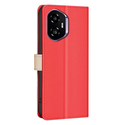 BINFEN COLOR BF33 for Honor 300 Leather Case Splicing Color RFID Blocking
