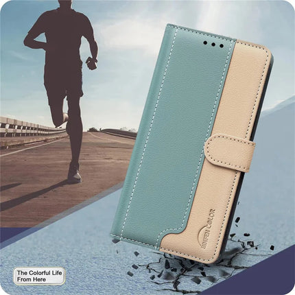 BINFEN COLOR BF33 for Honor 300 Leather Case Splicing Color RFID Blocking
