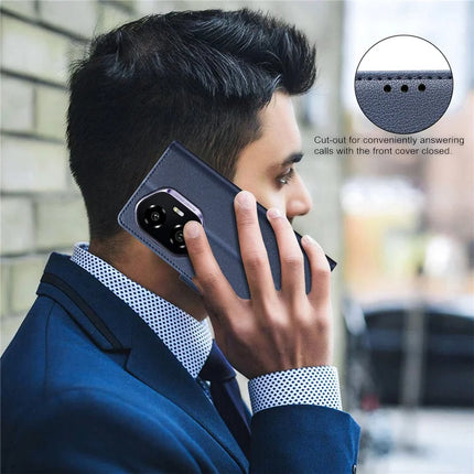 BINFEN COLOR BF32 For Honor 300 Leather Case Wallet RFID Blocking Phone Cover