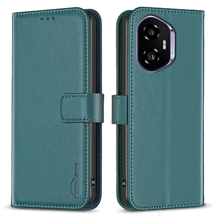 BINFEN COLOR BF17 For Honor 300 Case Wallet Folio Flip Leather Cover - Green