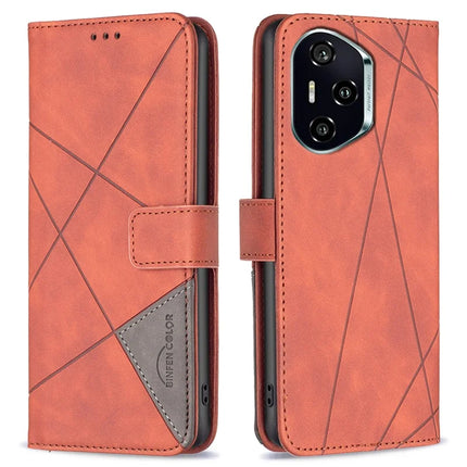 BINFEN COLOR BF05 For Honor 300 Pro / 300 Ultra Case Leather Phone Cover Wallet Stand - Brown