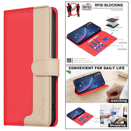 BINFEN COLOR BF33 for Realme C75 Leather Case Splicing Color RFID Blocking