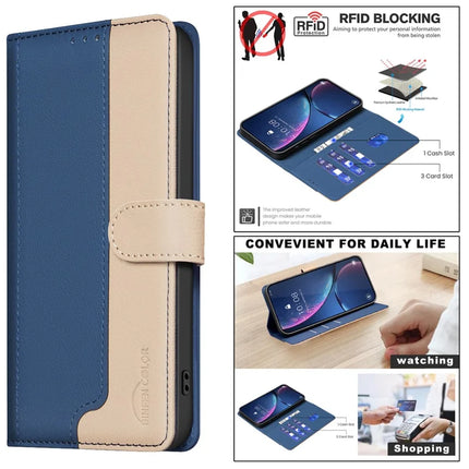 BINFEN COLOR BF33 for Realme C75 Leather Case Splicing Color RFID Blocking
