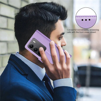BINFEN COLOR BF32 For Realme C75 Leather Case Wallet RFID Blocking Phone Cover