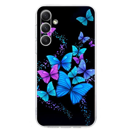 For Samsung Galaxy A56 5G Case Pattern Printing Shockproof Soft TPU Phone Cover - Colorful Butterflies