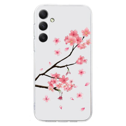 For Samsung Galaxy A56 5G Case Pattern Printing Shockproof Soft TPU Phone Cover - Plum Blossom