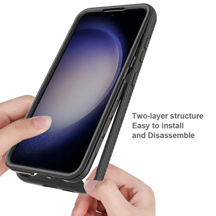 For Samsung Galaxy A36 5G / A56 5G Case PC+TPU Phone Clear Back Cover with PET Screen Film
