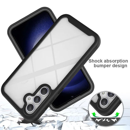 For Samsung Galaxy A36 5G / A56 5G Case PC+TPU Phone Clear Back Cover with PET Screen Film