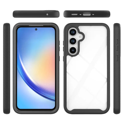 For Samsung Galaxy A36 5G / A56 5G Case PC+TPU Phone Clear Back Cover with PET Screen Film