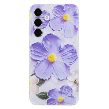 For Samsung Galaxy A56 5G Case Soft TPU Phone Back Cover Pattern Printing - Purple Flower