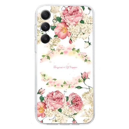 For Samsung Galaxy A56 5G Case Soft TPU Phone Back Cover Pattern Printing - Rose