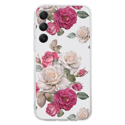 For Samsung Galaxy A56 5G Case Soft TPU Phone Back Cover Pattern Printing - Peony