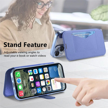For iPhone 13 Pro Max Case Compatible with MagSafe Detachable Leather Phone Cover with Lens Film