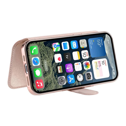 For iPhone 13 Pro Max Case Compatible with MagSafe Detachable Leather Phone Cover with Lens Film