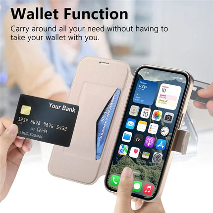 For iPhone 13 Pro Max Case Compatible with MagSafe Detachable Leather Phone Cover with Lens Film