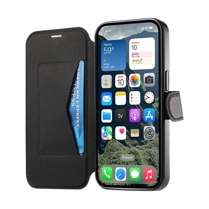 For iPhone 13 Pro Max Case Compatible with MagSafe Detachable Leather Phone Cover with Lens Film