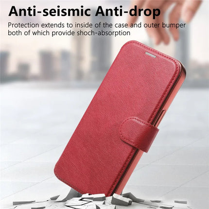 For iPhone 13 Pro Max Case Compatible with MagSafe Detachable Leather Phone Cover with Lens Film