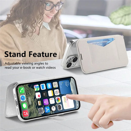 For iPhone 13 Pro Max Case Compatible with MagSafe Detachable Leather Phone Cover with Lens Film