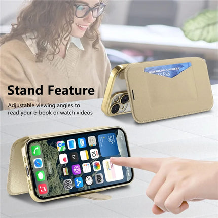 For iPhone 13 Pro Max Case Compatible with MagSafe Detachable Leather Phone Cover with Lens Film
