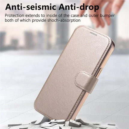 For iPhone 13 Case Compatible with MagSafe Detachable Leather Phone Cover with Lens Film