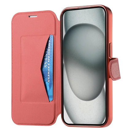 For iPhone 13 Case Compatible with MagSafe Detachable Leather Phone Cover with Lens Film