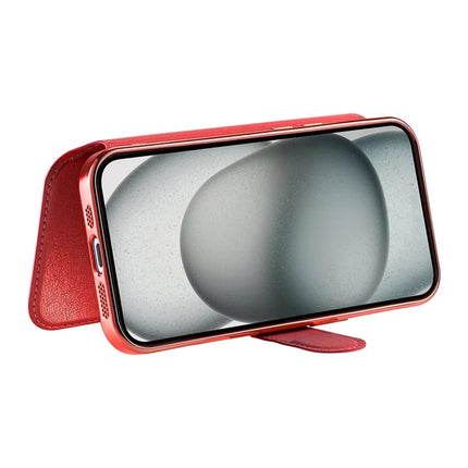 For iPhone 13 Case Compatible with MagSafe Detachable Leather Phone Cover with Lens Film