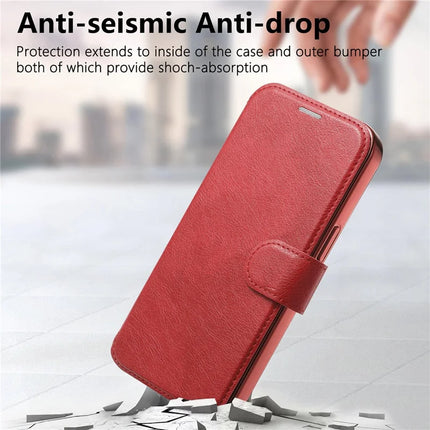 For iPhone 13 Case Compatible with MagSafe Detachable Leather Phone Cover with Lens Film